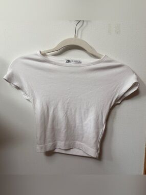 Zara White Short Sleeve Tee